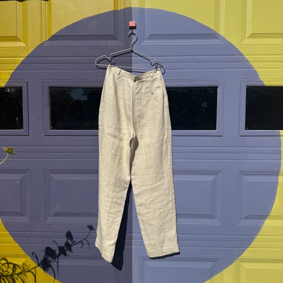 Vintage Talbots 100% Irish Linen Trousers - Picture 2 of 3